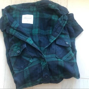 Green & Navy Blue Flannel Longsleeve